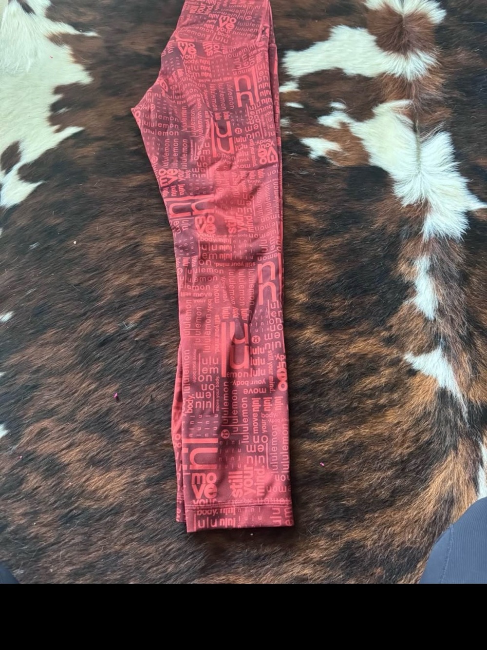 lululemon athletica Red Logo-Print Leggings